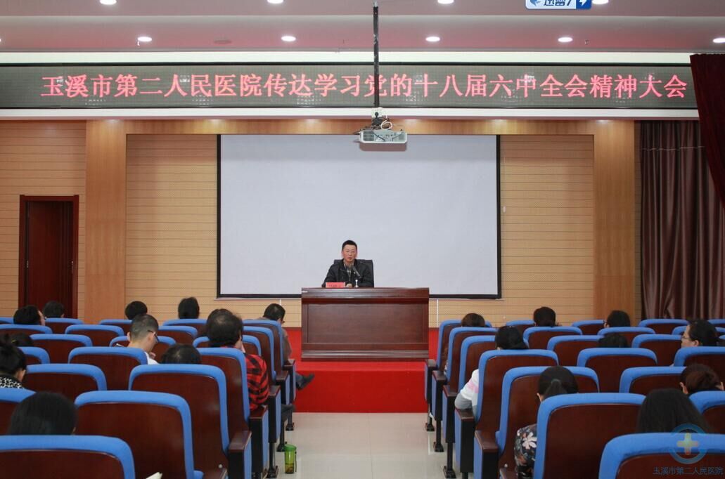 玉溪市第二人民医院党委理论学习中心组集中传达学习党的十八届六中全会精神